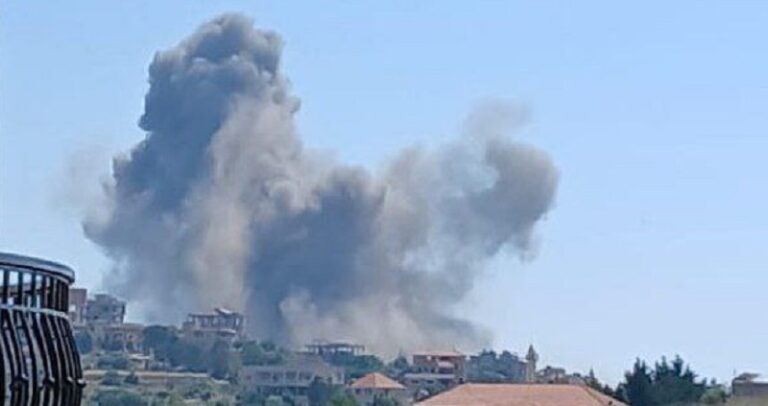 20 شهيداً في الغارة الصهيونية على يونين