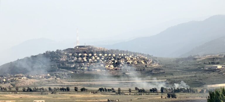 حريق بين بين تل النحاس والحمامص وغارات على حولا وكفرحمام