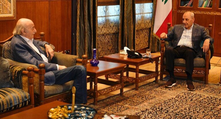 جنبلاط من عين التينة: لا نفقد الأمل بانتخاب رئيس ووقف الحرب