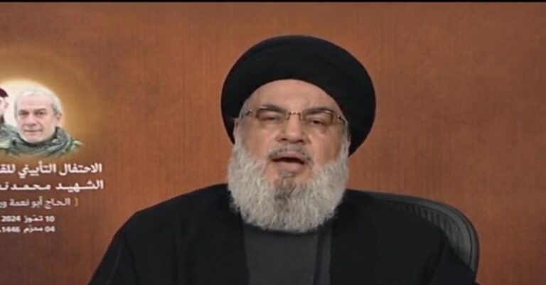 نصر الله: العدو خرق جدار الصوت فوق الضاحية لأن “عقلاتو زغار”