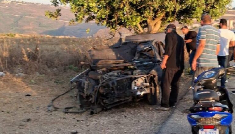 استهداف سيارة بين أرنون وكفرتبنيت