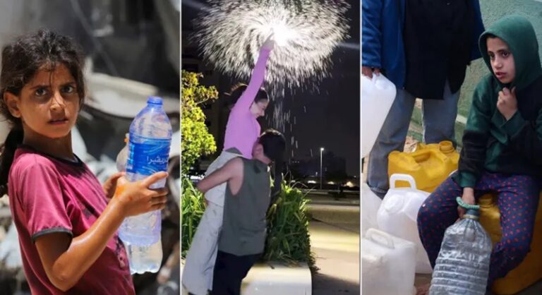 “ترند الماء” بين أطفال غزة والعالم (فيديو)