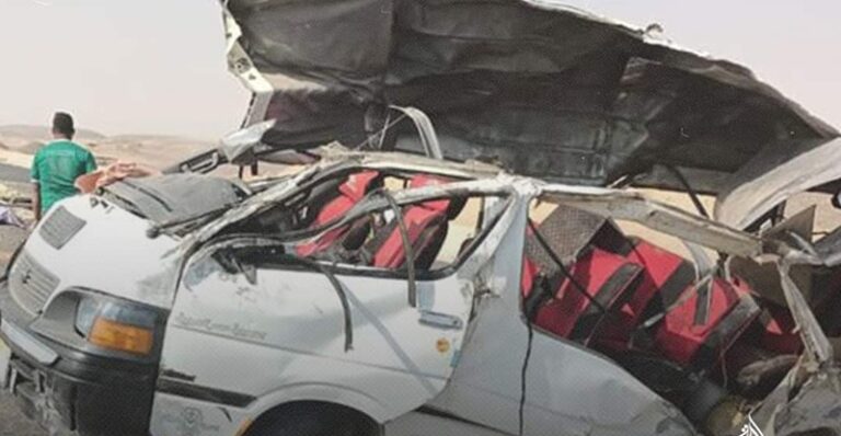 حادث مفجع على الطريق الصحراوي الشرقي في مصر