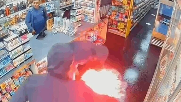 “لص” أشعل النار في نفسه عن طريق الخطأ (فيديو)