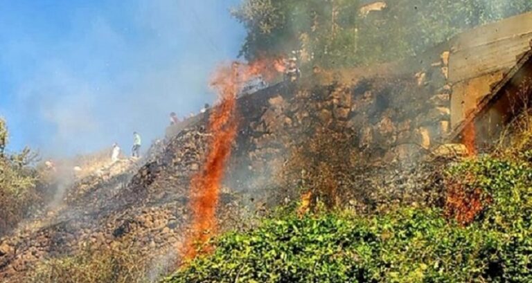 حريق كبير في بلدة اده – جبيل