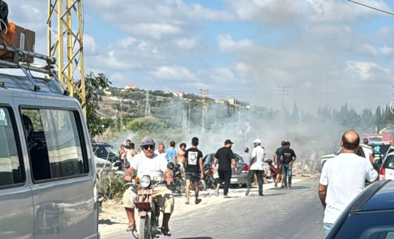 العدو يستهدف سيارة في العباسية (صورة وفيديو)