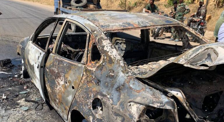 استهداف سيارة على طريق دمشق بيروت.. وشهيد؟ (فيديو)