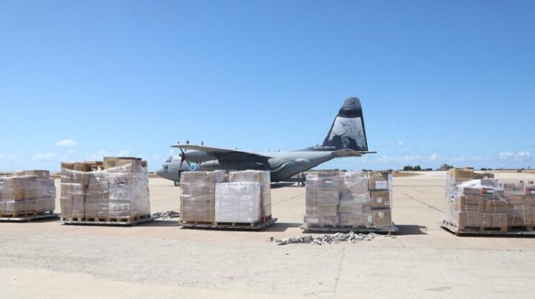 الجيش: وصول طائرة تحمل مساعدات طبية من الأردن