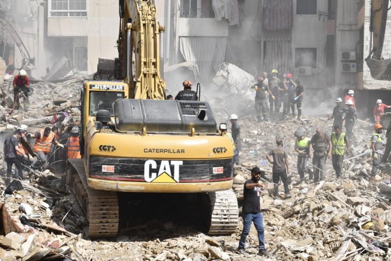 بالفيديو – إستمرار عملية رفع الانقاض في الضاحية