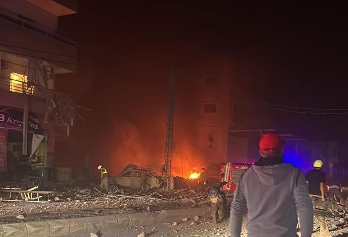 بالفيديو – لحظة تنفيذ الغارة على الجية