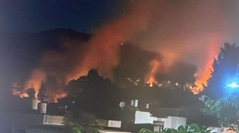 حريق في “شلومي” بصواريخ من لبنان (صور)