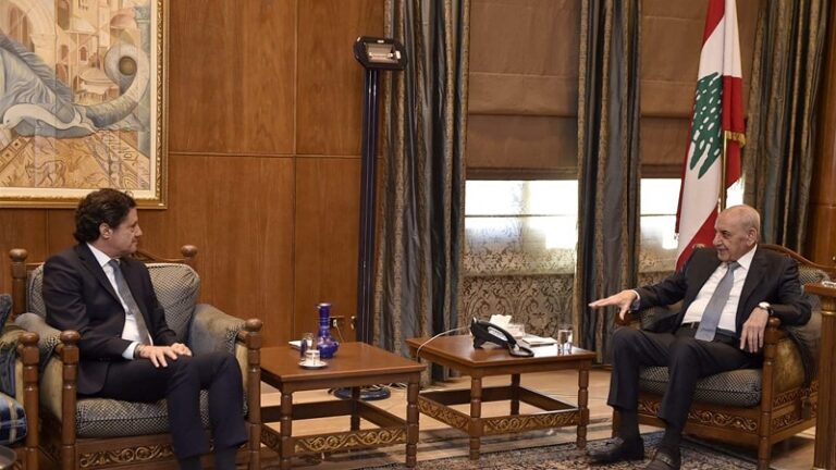 مكاري بعد لقائه بري: الحكومة اللبنانية متمسكة بالقرار 1701