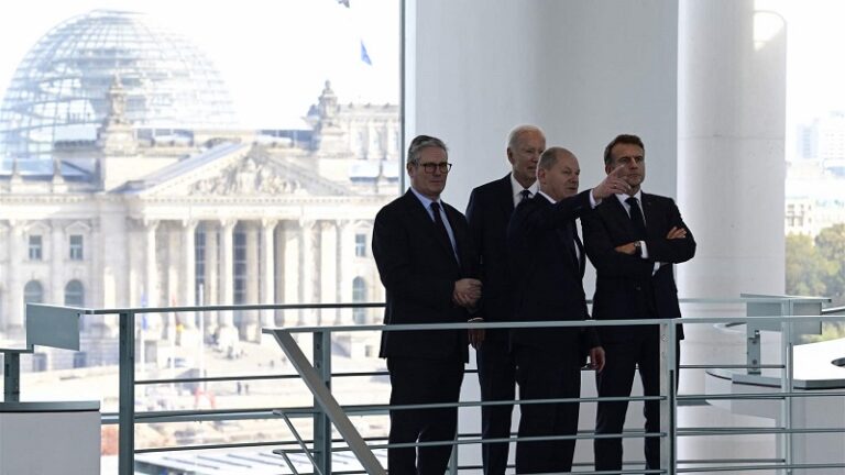 بايدن وماكرون وشولتس وستارمر: لإنهاء حرب غزة بشكل فوري