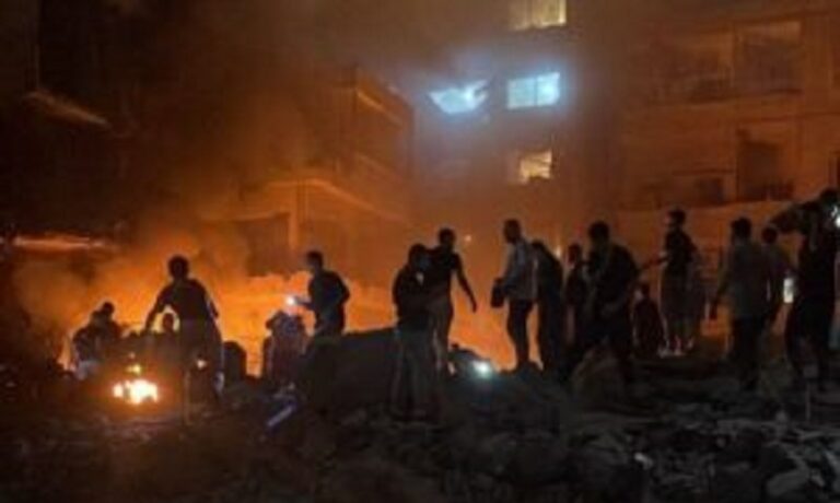 بالفيديو.. آثار العدوان الصهيوني على منطقة البسطة