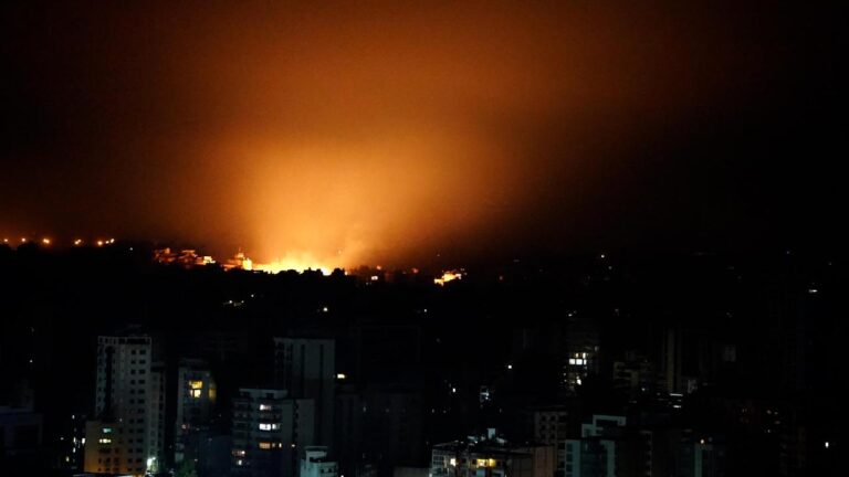 إنهيار 4 مبانٍ بسبب غارة معادية على برج البراجنة