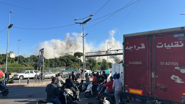 غارة على الطيونة (فيديو)