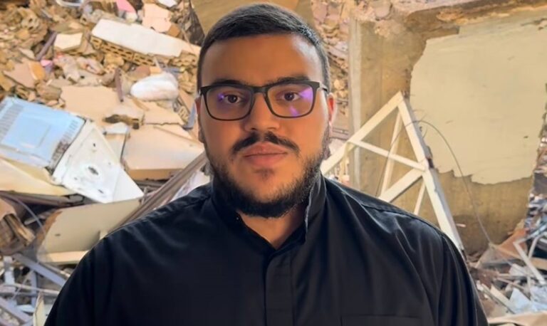 بالفيديو.. نجل نصر الله على ركام منزله: أرضيت يا رب؟