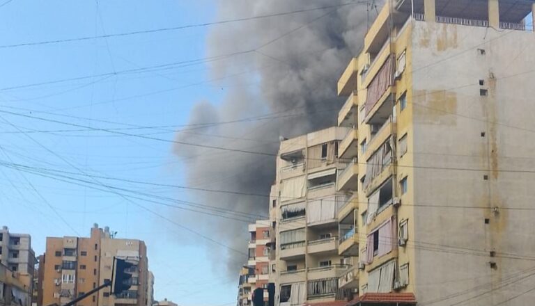 استهداف 3 مبان في الغبيري (فيديو)