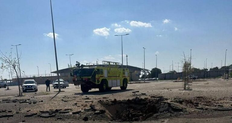 سقوط صاروخ في مطار “بن غوريون” (فيديو – صور)