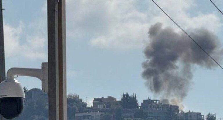 بالفيديو – انفجار طائرة من دون طيار في “يافنه”