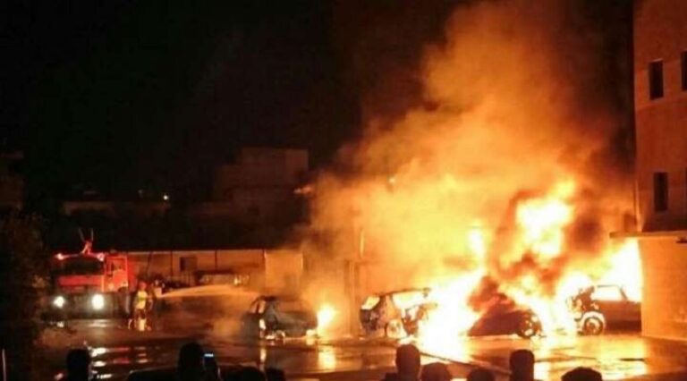 حريق بمبنى الشرطة العسكرية في طرطوس