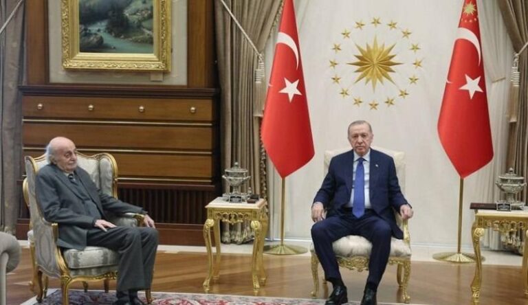 جنبلاط يلتقي أردوغان بأنقرة للبحث بقضايا المنطقة