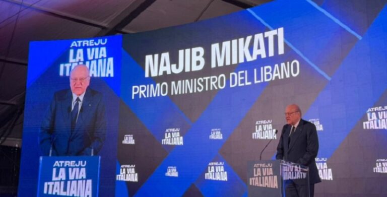 ميقاتي من روما: ما يعنينا هو عودة النازحين السوريين إلى بلادهم