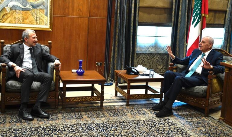 باسيل يلتقي بري: الأمور جيدة والعمل جديّ بملف الرئاسة