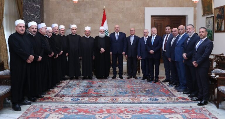 شيخ العقل من بعبدا: لنساهم سوياً ببناء الدولة والمؤسسات وزرع الثقة