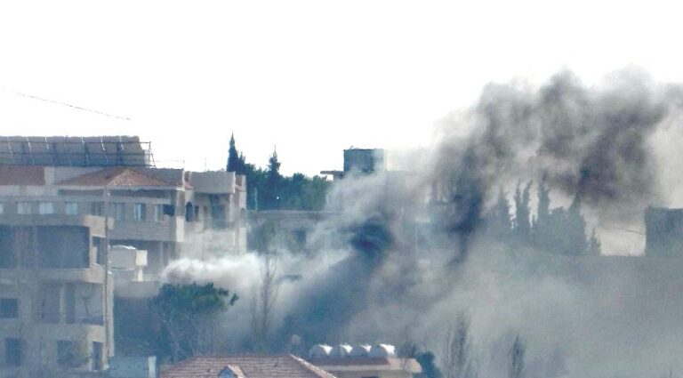 أكثر من 11 قذيفة على الاطراف الغربية لميس الجبل