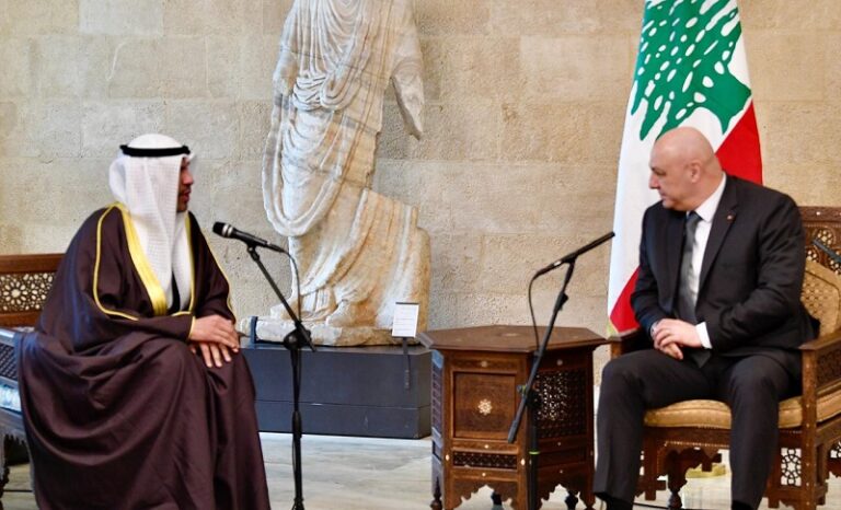 الرئيس عون يستقبل وزير خارجية الكويت