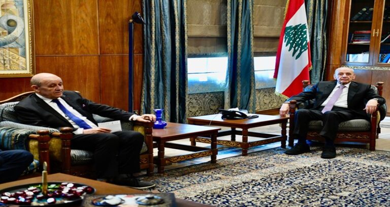 لقاءات للودريان مع المسؤولين اللبنانيين قُبيل جلسة انتخاب الرئيس.. “صمت انتخابي”؟ (صور)