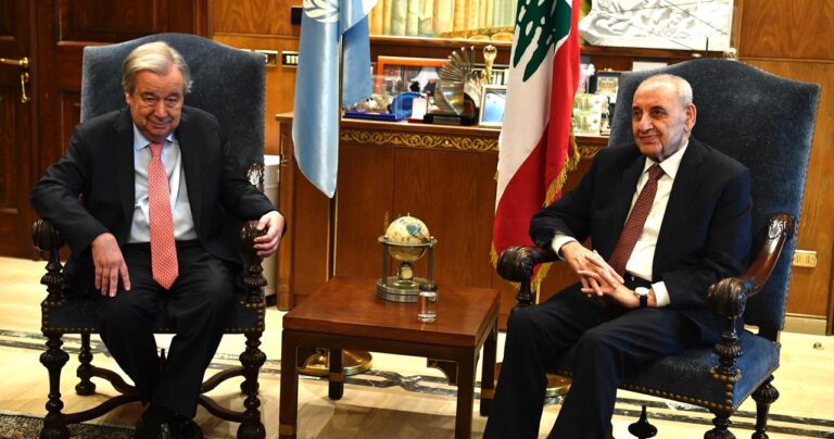 غوتيريش بعد لقاء بري: الحكومة ستُشكّل ممثلة الفرقاء  اللبنانيين جميعهم