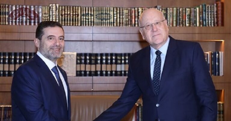 ميقاتي يستقبل الحريري: لتعزيز الوحدة بين اللبنانيين