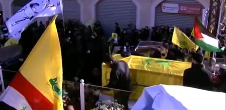 بدء مراسم تشييع الشهيد صفي الدين