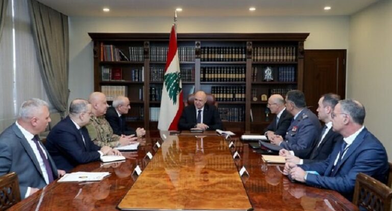 اجتماع بعبدا بحث الإجراءات الأمنية المتخذة لمواكبة التشييع