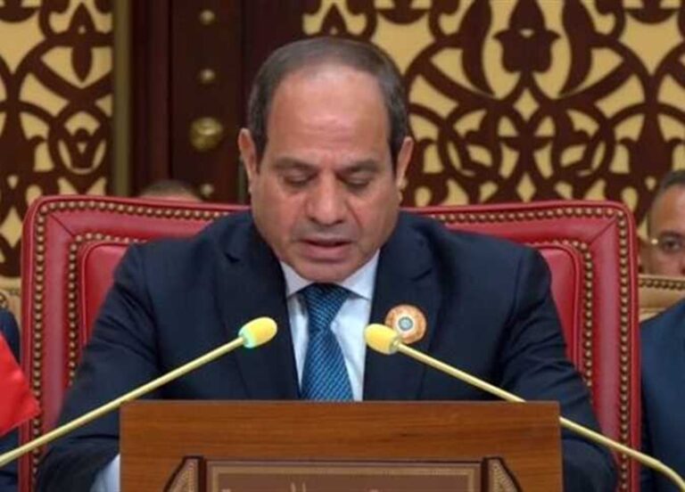السيسي: لا سلام حقيقي من دون إقامة الدولة الفلسطينية