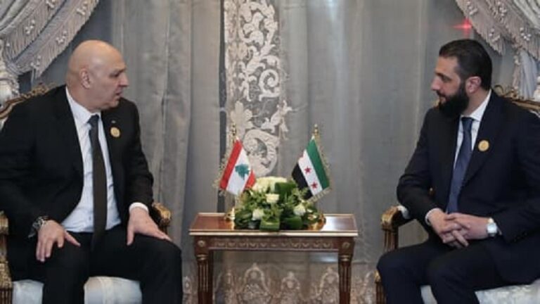 عون والشرع: لضرورة ضبط الحدود بين البلدين