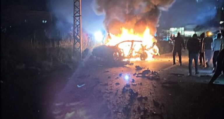 الاحتلال ينشر مشاهد استهداف سيارة في معروب