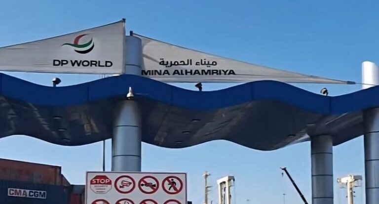 حريق بميناء في الإمارات (فيديو)