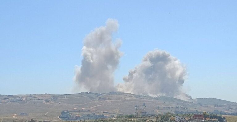 سلسلة غارات عنيفة على الجنوب والنبطية (فيديو – صور)