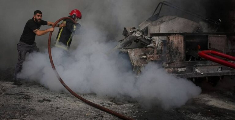 بالفيديو – حريق كبير في رياق