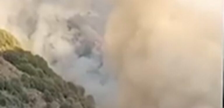 بالفيديو – حريق بشنين مستمر لليوم الثاني