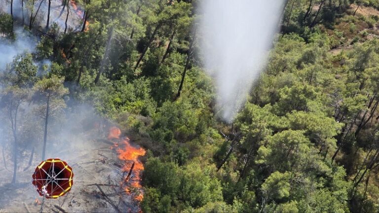 مواصلة اخماد حرائق اللاذقية بدعم لبناني (فيديو)