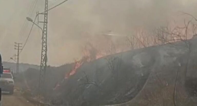 حريق في القليعة