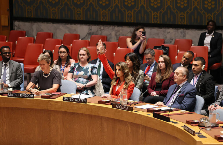 واشنطن تستخدم “الفيتو” ضد وقف إطلاق النار في غزة.. والمحتجون: “عار عليك”! (فيديو)