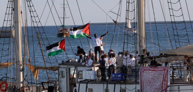 لا عمل عدائي على متن سفينة أسطول الصمود؟