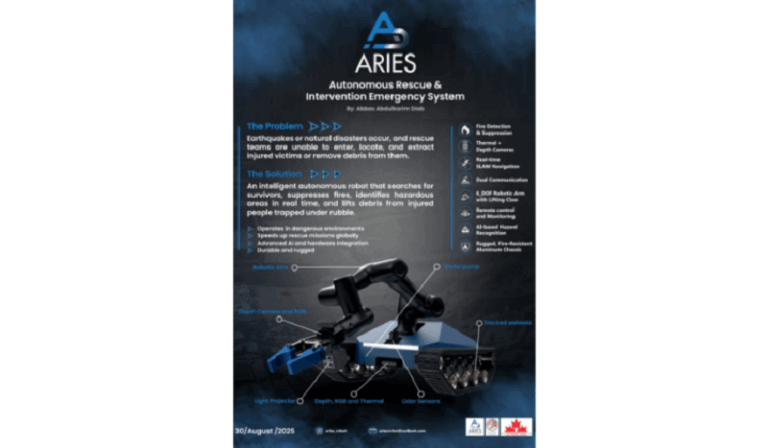 لبنان يحقق جائزة التميز في كندا عبر روبوت ARIES