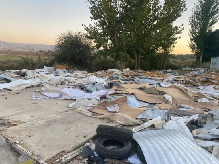 إزالة المخيمات غير القانونية على ضفاف الليطاني