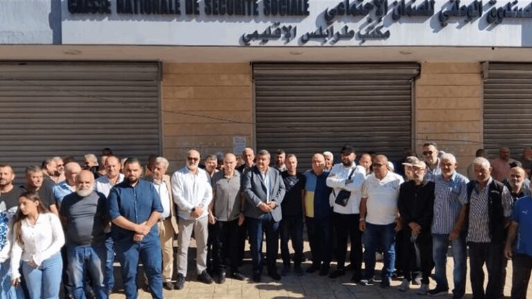 اعتصام لاتحاد نقابات العمال والمستخدمين في الشمال